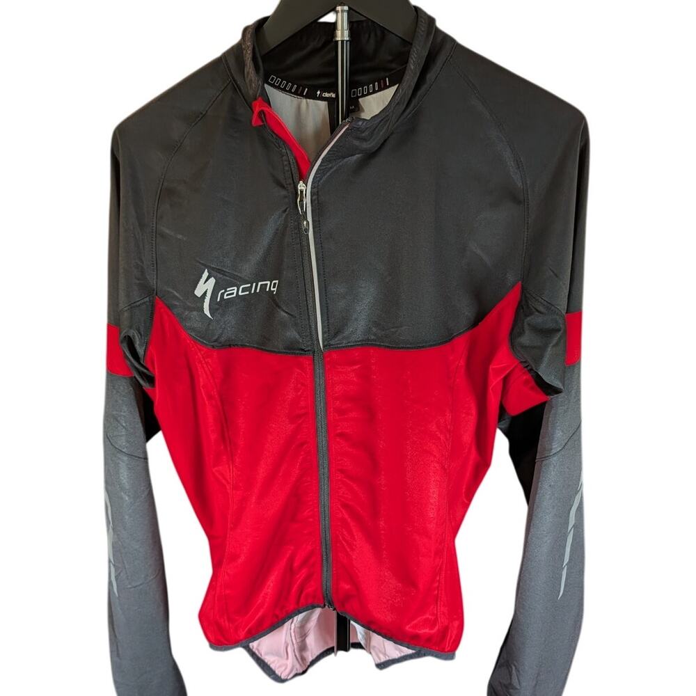 Specialized Deflect Racing Cycling Jacket Men's M Red Black Full Zip Wind Jacket